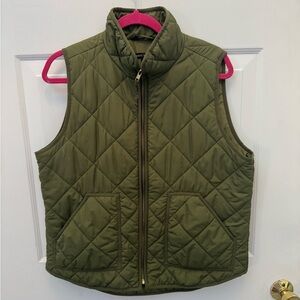 Olive Green Quilted Vest